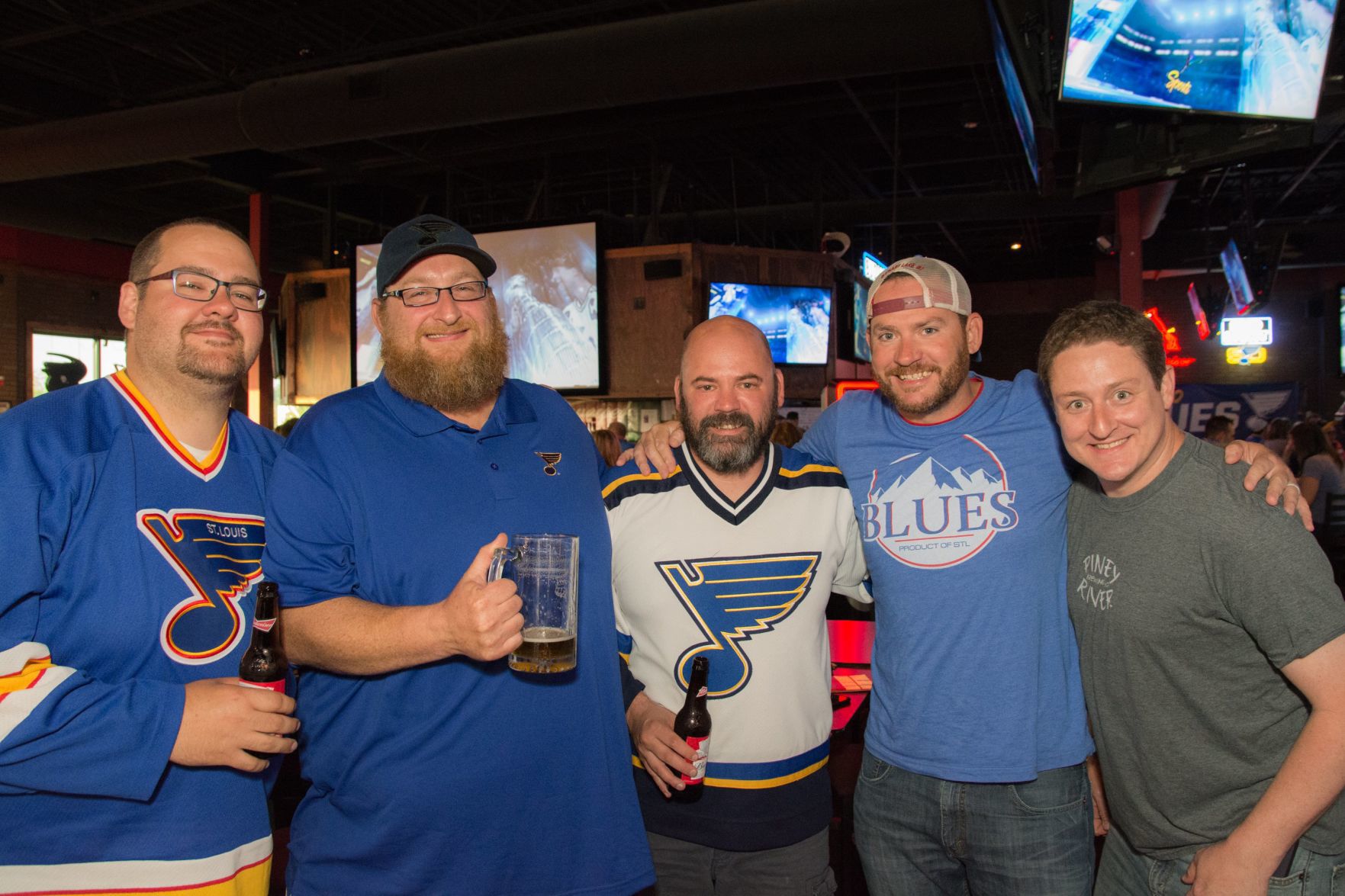 Blues Fans at Hotshots Wentzville during the Stanley Cup Final Game 1